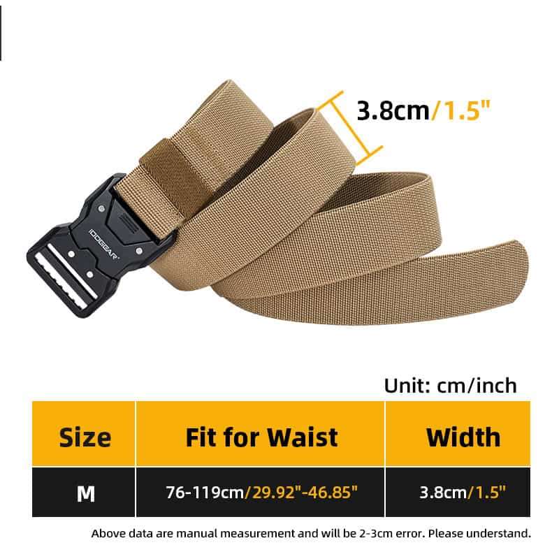IDOGear 1.5" Stretch Tactical Belt with QR Buckle - Various