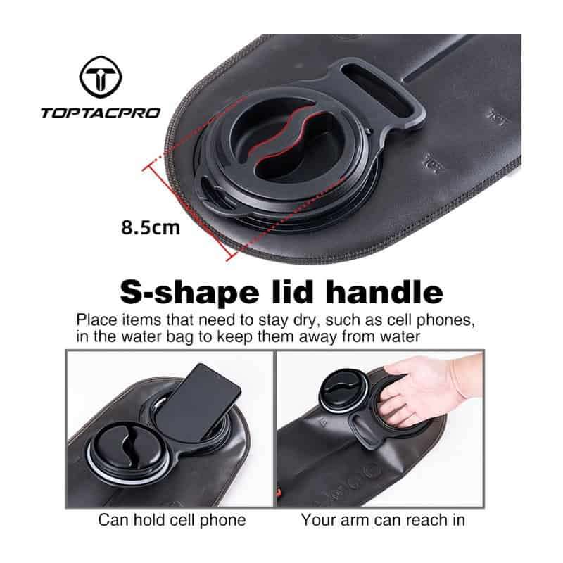 Toptacpro 2L TPU Hydration Bladder - Black