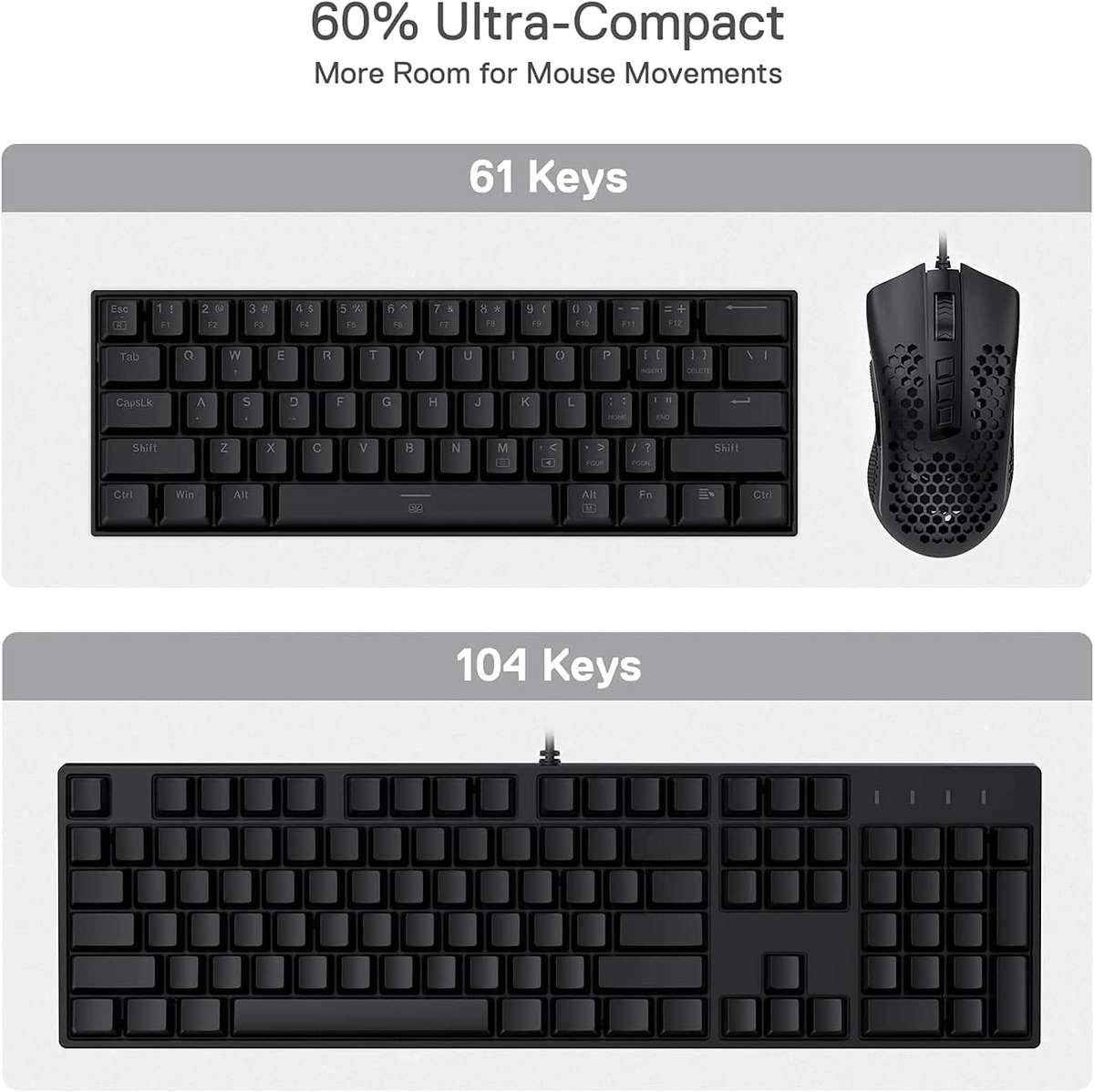 Redragon Dragonborn Wired 61-Key Mechanical Keyboard