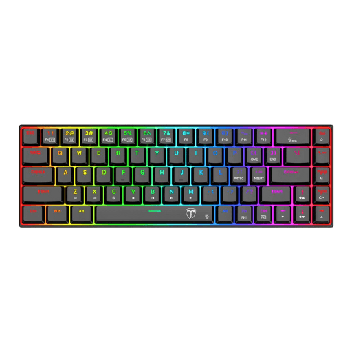 T-Dagger Kiva 68Key Blue Switch RGB Low Profile Mechanical Gaming Keyboard  Black