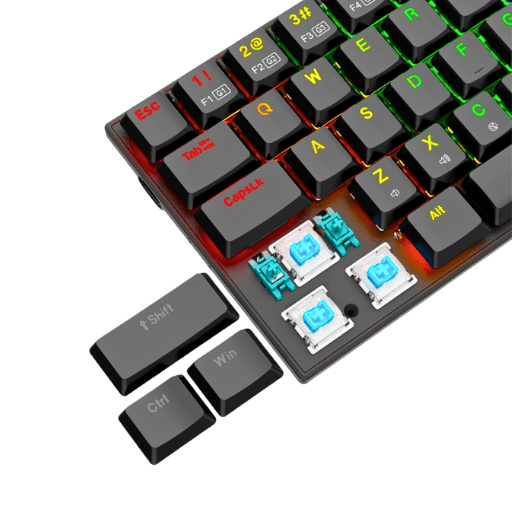 T-Dagger Kiva 68Key Blue Switch RGB Low Profile Mechanical Gaming Keyboard  Black