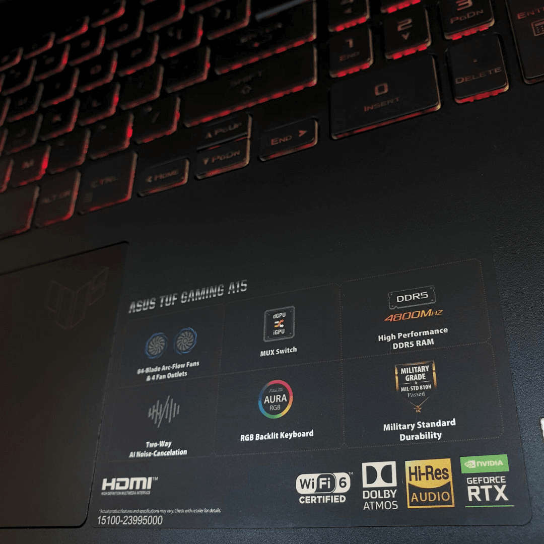 Asus TUF Gaming A15 Gaming Laptop
