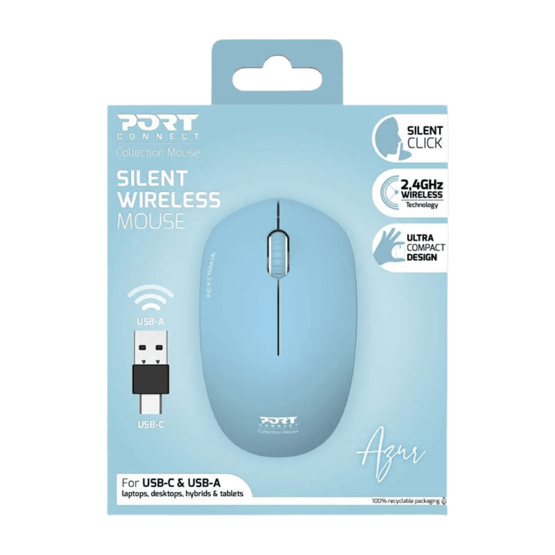 Port 2.4Ghz Wireless Mouse - Azure