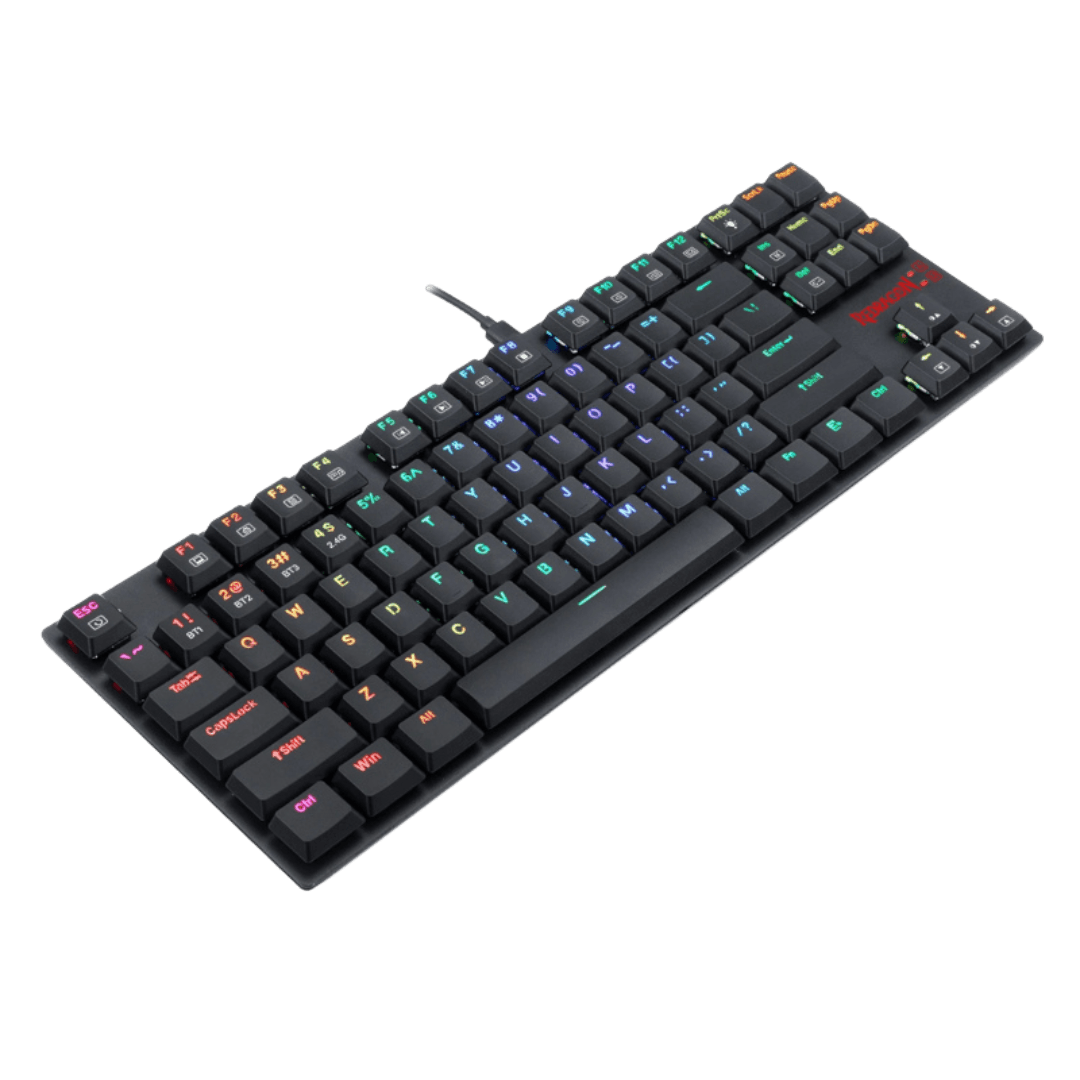 Redragon APS TKL Super Slim Wired Mechanical Gaming Keyboard - Low Profile Red Switches