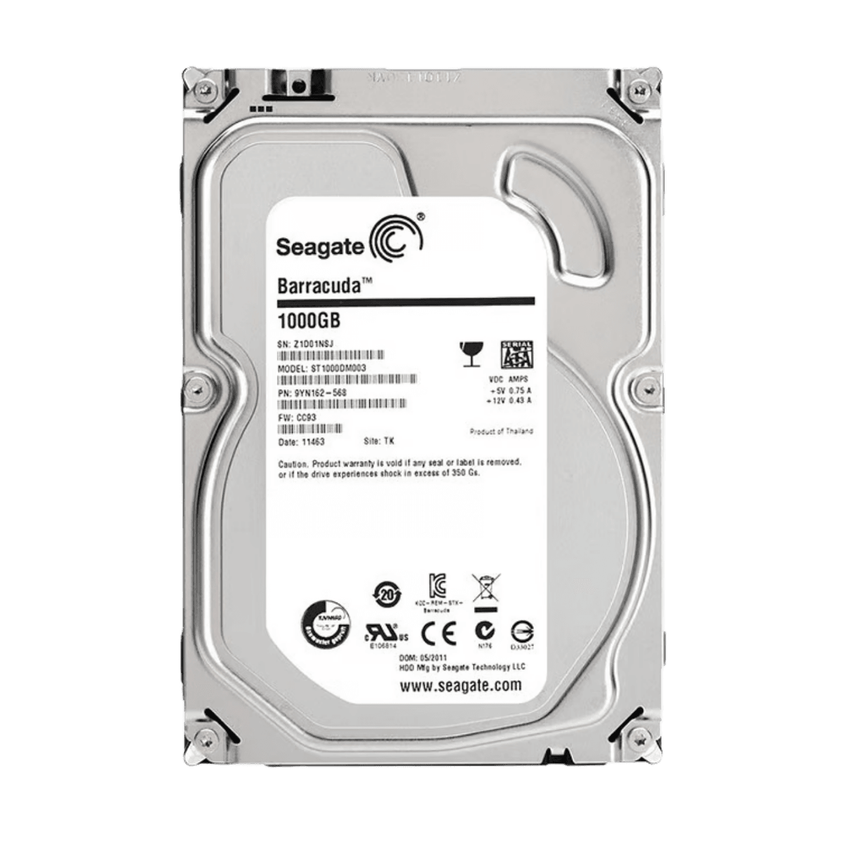 1TB 3.5" SATA HDD