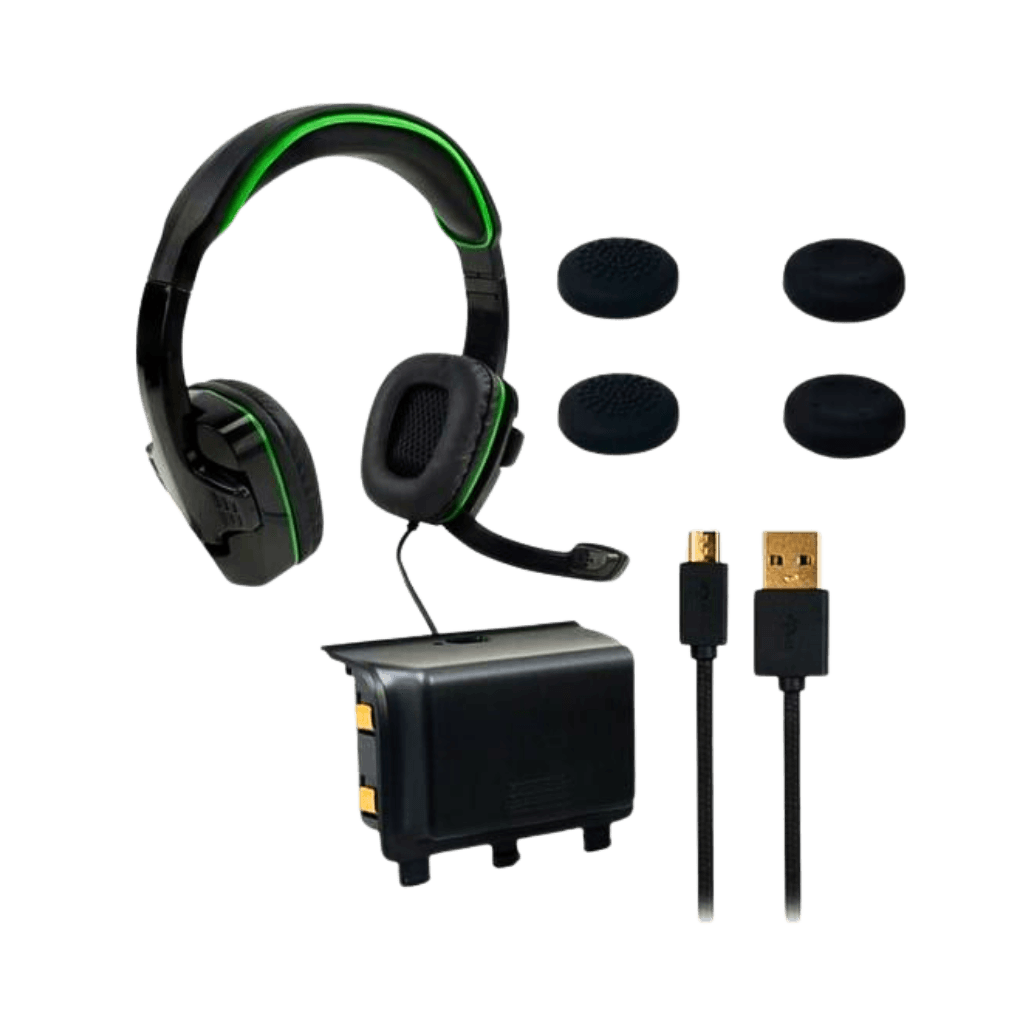 Sparkfox Xbox One Combo Gamer Pack (Headset, Grip Pack, Rechargeable Battery Pack)