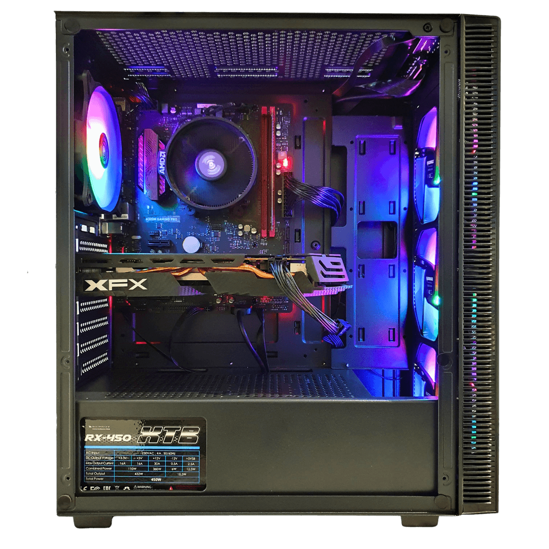 Ryzen 3 2200G Gaming PC with RX 580 8GB  8GB RAM, 240GB SSD  1080p Gaming Performance