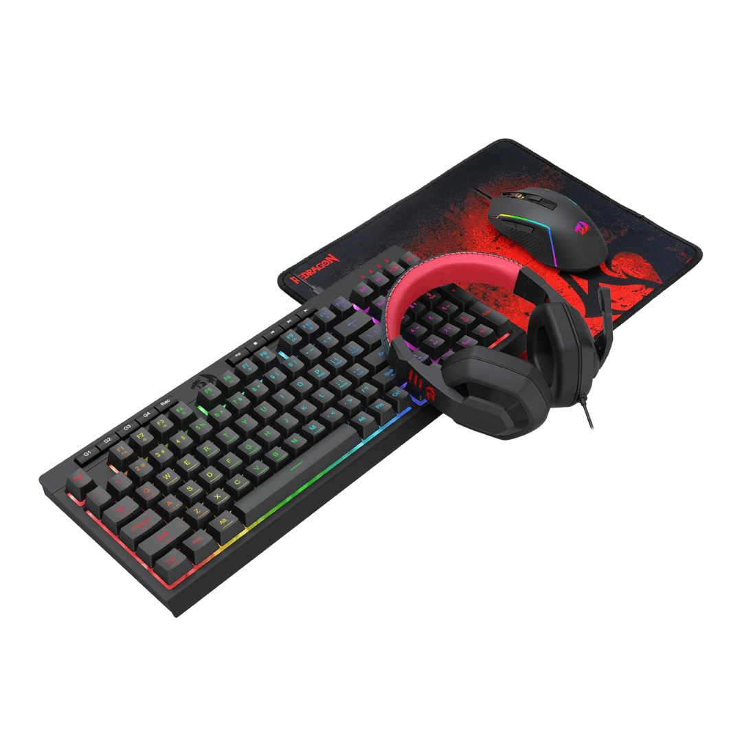 Redragon 4-in-1 Keyboard, Mouse, Mousepad, Headset Gaming Combo