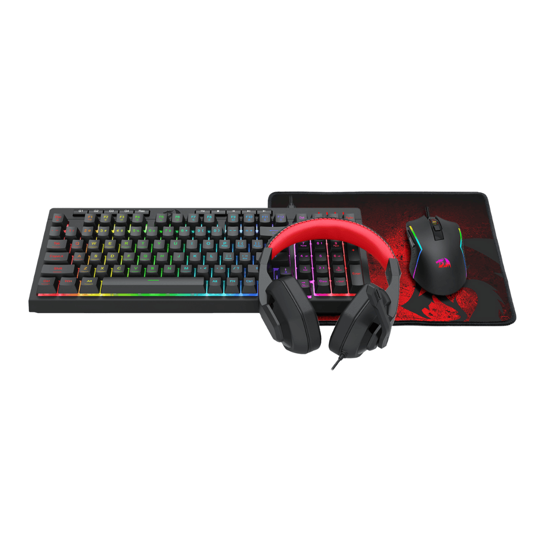 Redragon 4-in-1 Keyboard, Mouse, Mousepad, Headset Gaming Combo