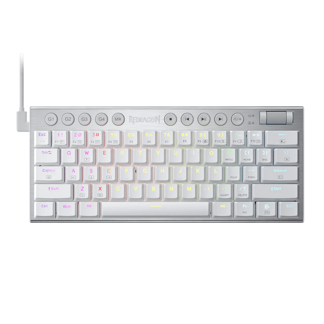 Redragon K632 HORUS Mini 60% RGB Wired Gaming Keyboard  White
