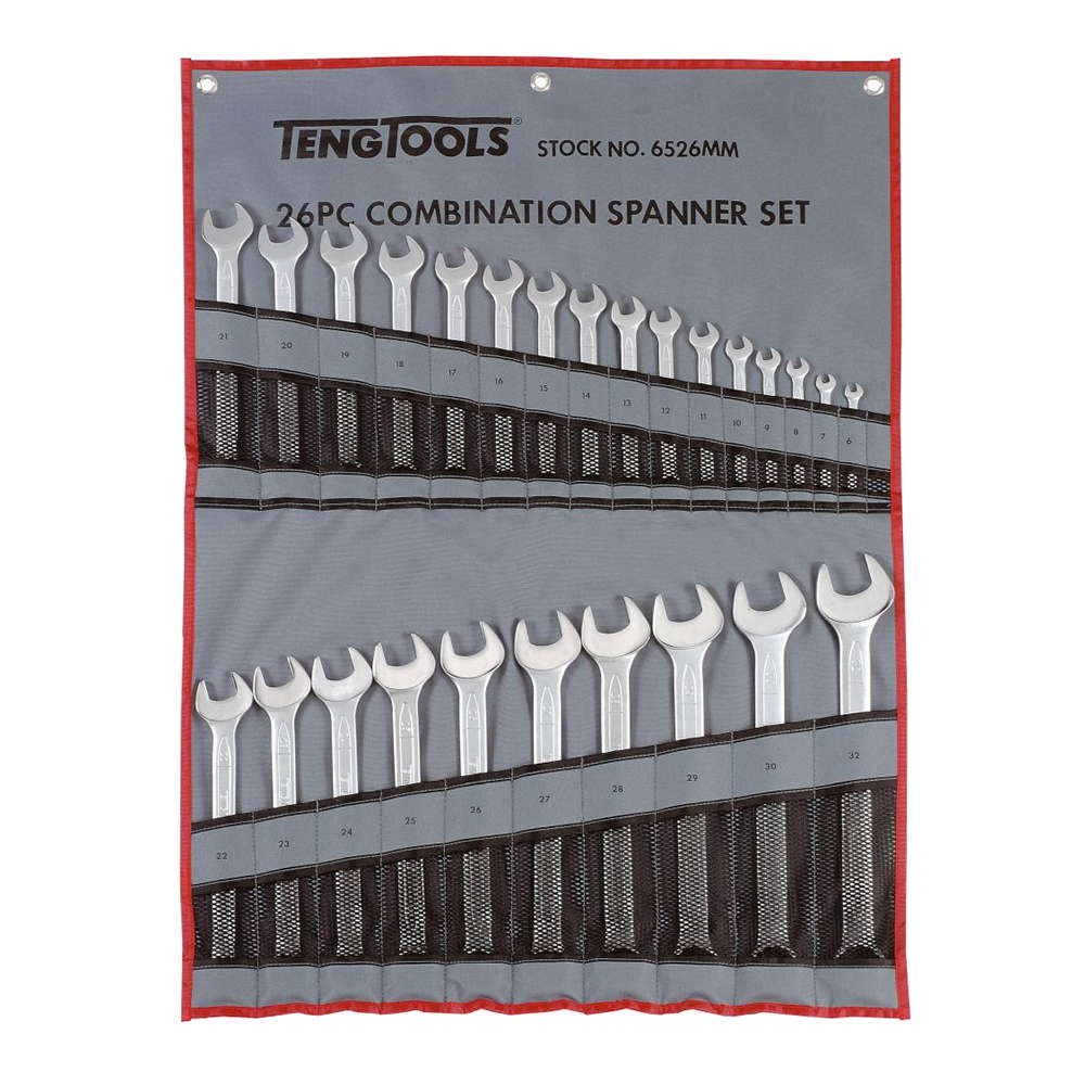 6526MM Combination Spanner Set, 26 Piece