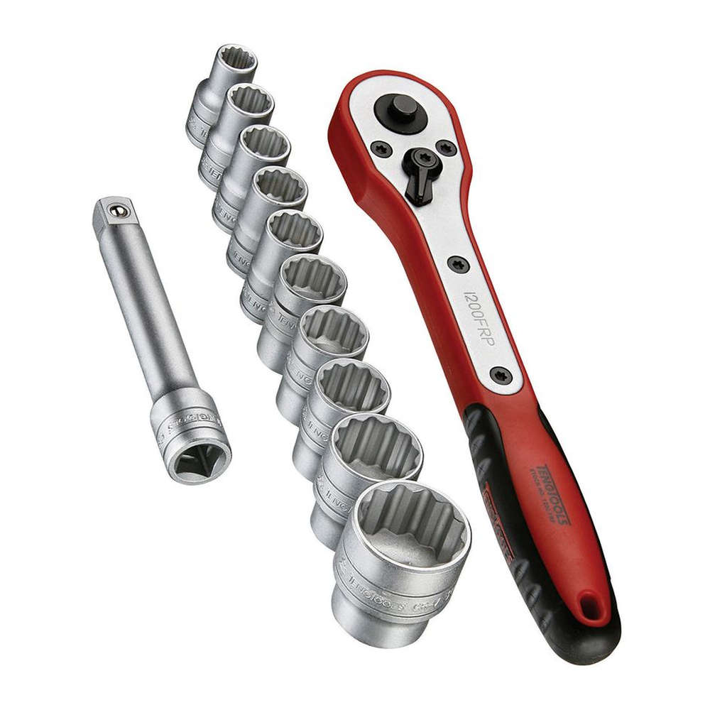 12 Piece 1/2inch Drive Socket Set in Carry Case M1212N1