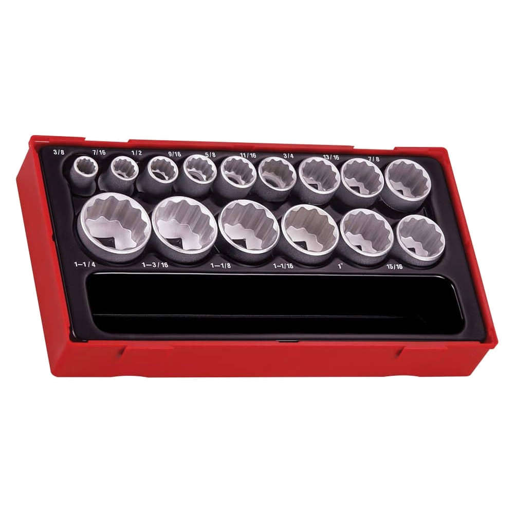 1/2" Drive AF Socket Set, 15 Piece - TT1215AF