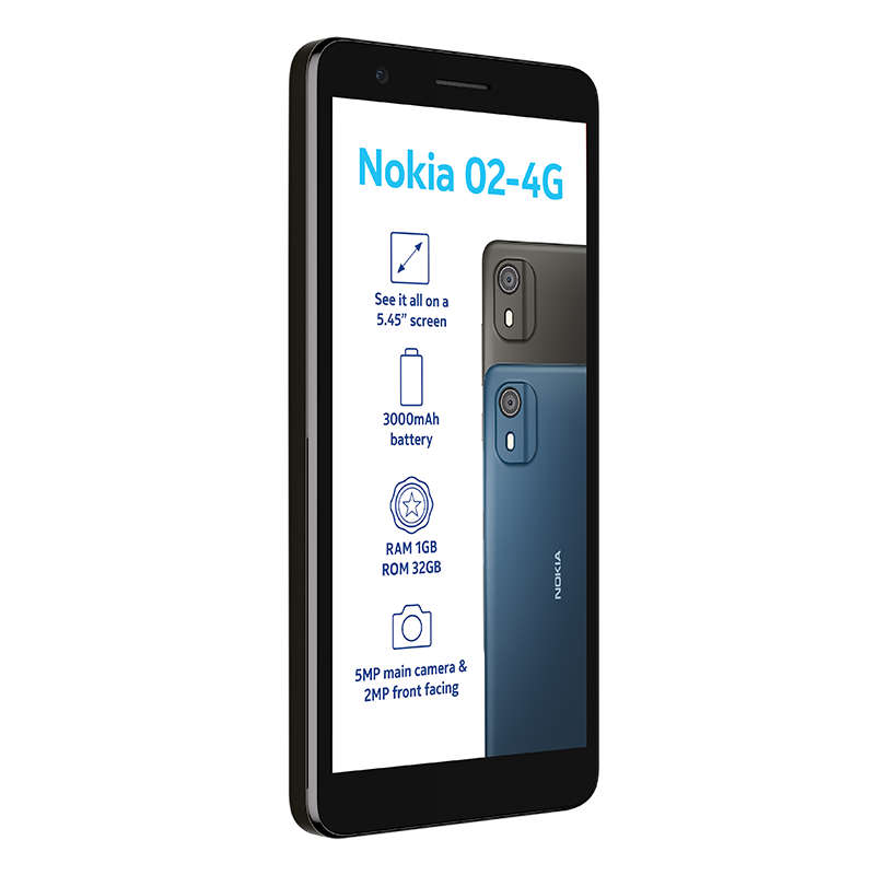 Nokia 02 4G Dual Sim 32GB Vodacom Network Locked - Grey