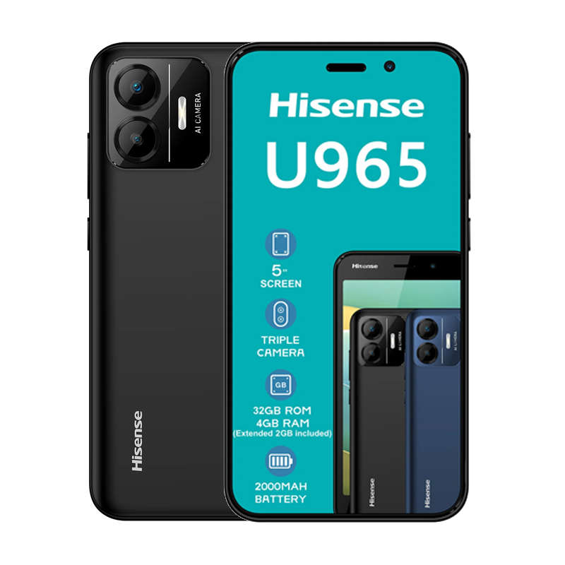 Hisense U965 4G Dual Sim 32GB Vodacom Network Locked - Black