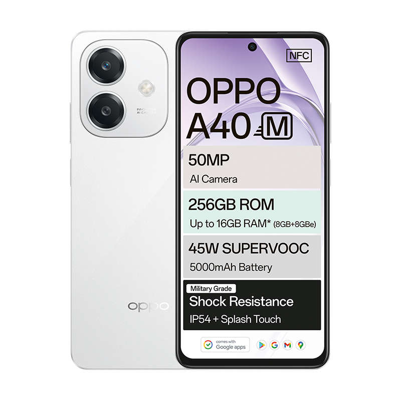 Oppo A40M 4G Dual Sim 256GB - White