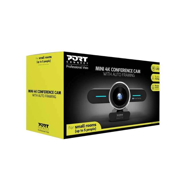 Port Connect Mini 4K Conference Cam With Autoframing - Black