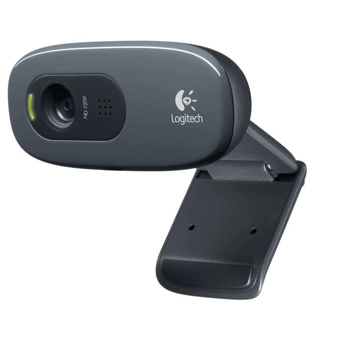 Logitech C270 HD 720P Webcam - Black