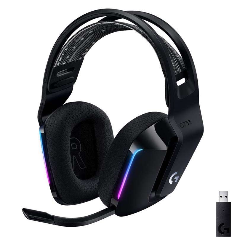 Logitech G733 Lightspeed Wireless RGB Gaming Headset - Black