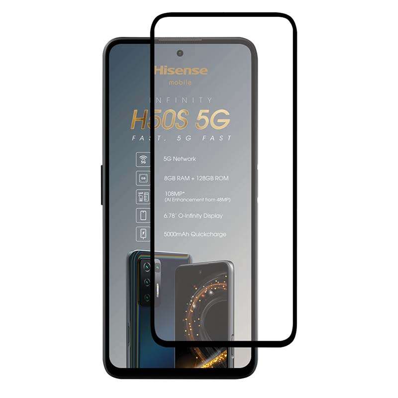 Body Glove Hisense H50s Tempered Glass Screen Protector - Black