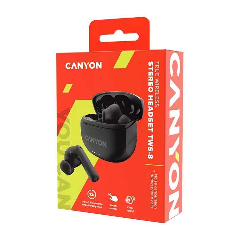 Canyon TWS-8 ENC Bluetooth Headset - Black