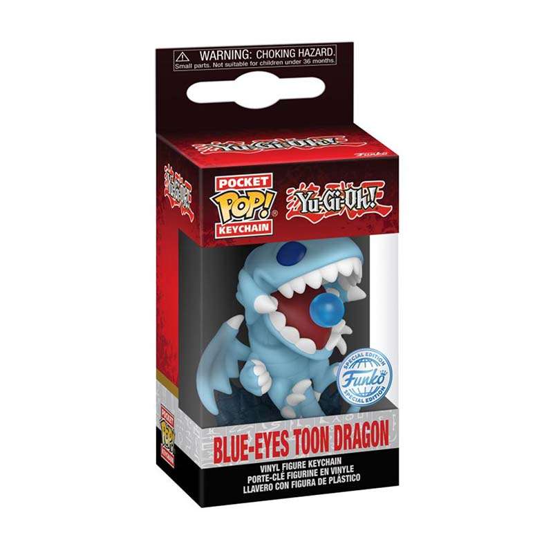 Funko Pop! Keychain: Yu-Gi-Oh - Blue-Eyes Toon Dragon (Special Edition)