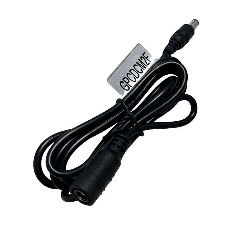 Gizzu DC 12V Male to Female 1.2M Power Cable - Black
