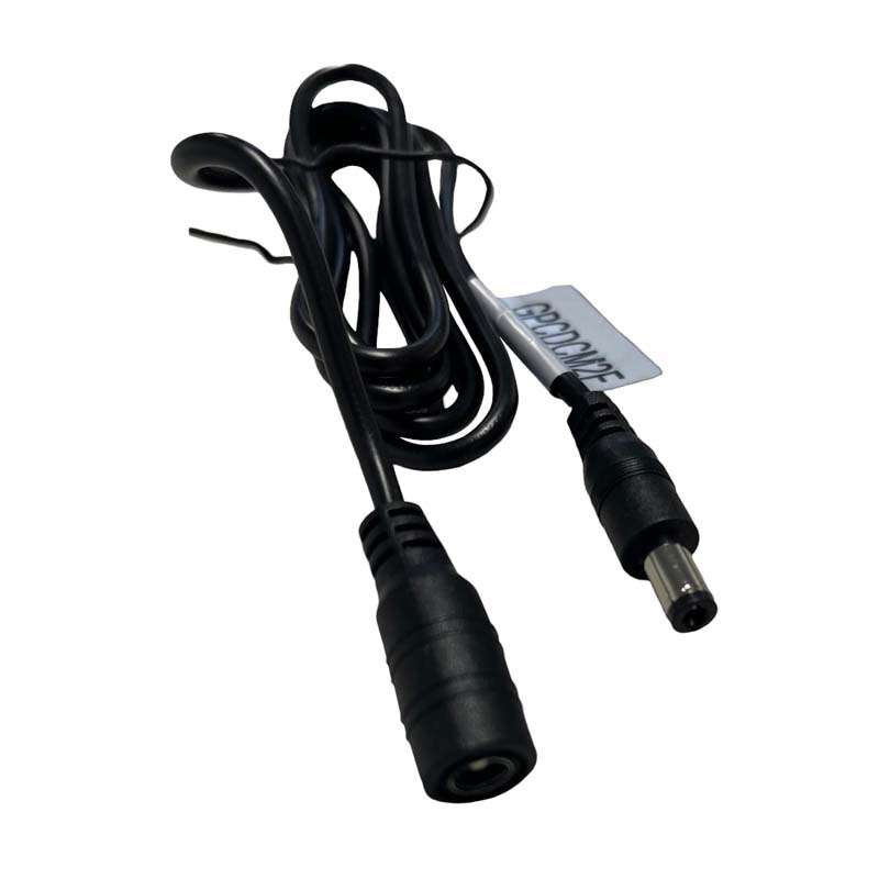 Gizzu DC 12V Male to Female 1.2M Power Cable - Black