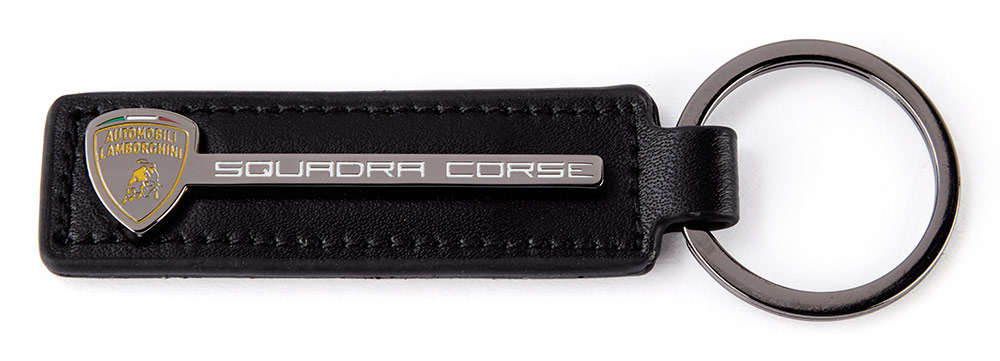 Lamborghini Automobili Squadra Corse Leather Keyring