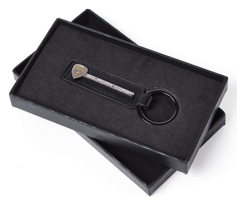 Lamborghini Automobili Squadra Corse Leather Keyring