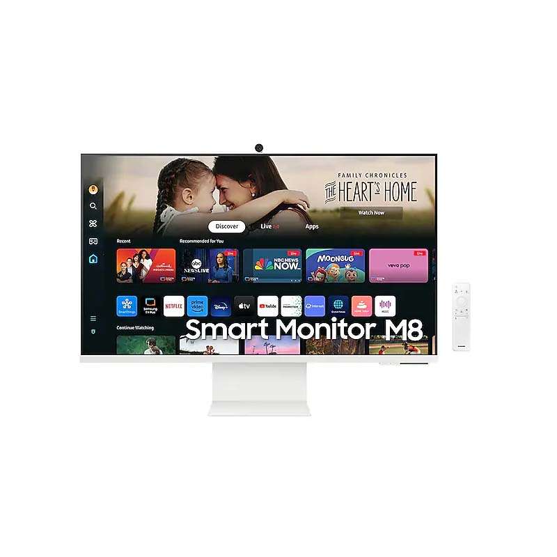 Samsung 32 inch M80D 4K UHD USB-C Smart Monitor with Speakers & Remote - Warm White