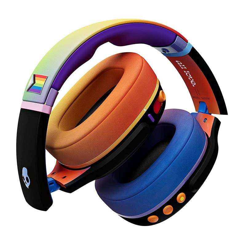 Skullcandy Inequality Crusher Evo Sensory Bass Headphones - Rainbow Pride