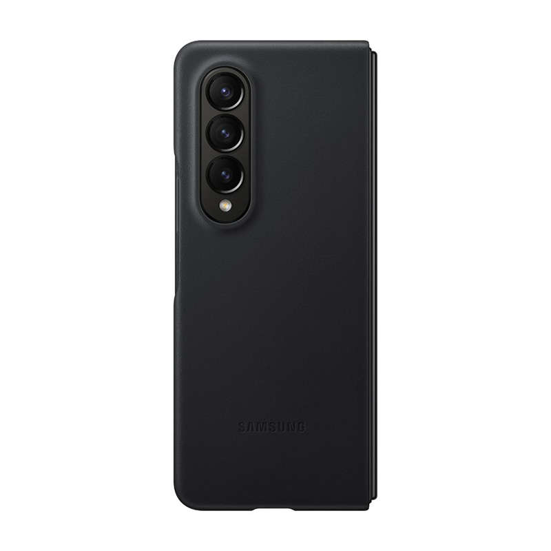 Samsung Galaxy Z Fold4 Leather Cover - Black