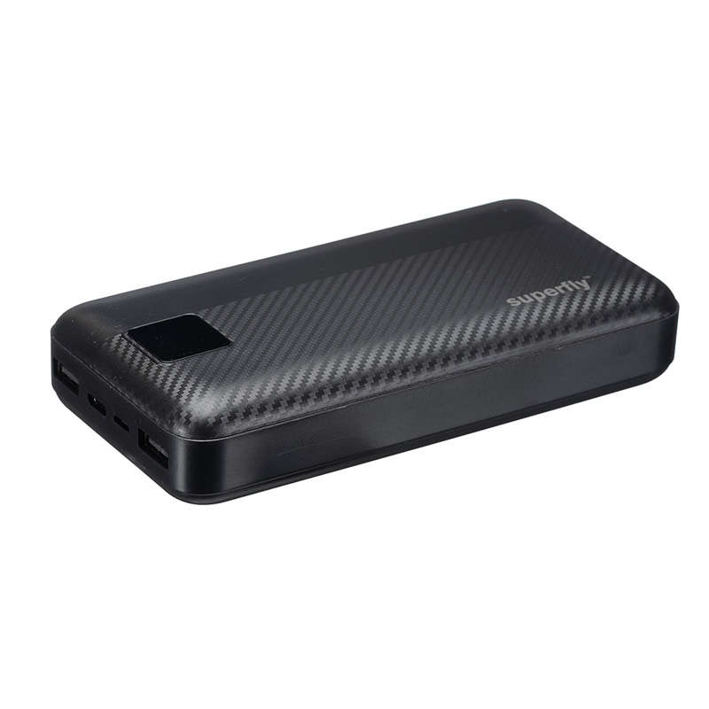 Superfly Power Bank 20 000mAh LCD Display - Black