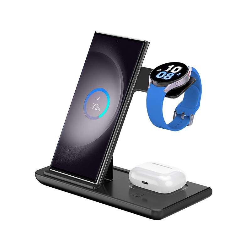 Supa Fly Wireless Charging Station 3-in-1 - Black
