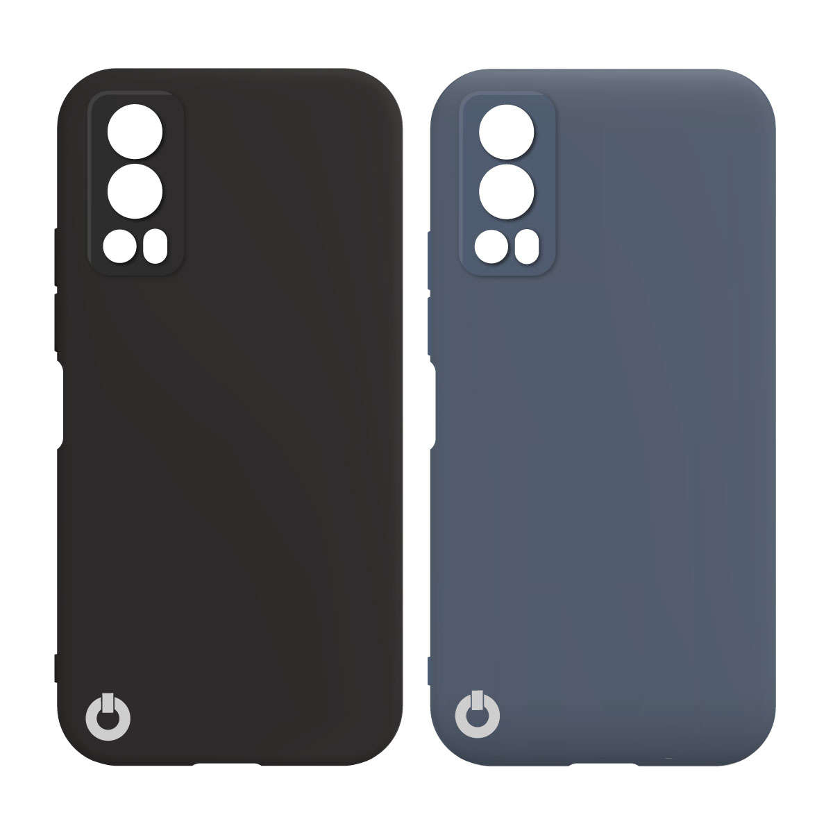 Toni Twin Silicone Case Vivo Y52 5G - Black/Blue