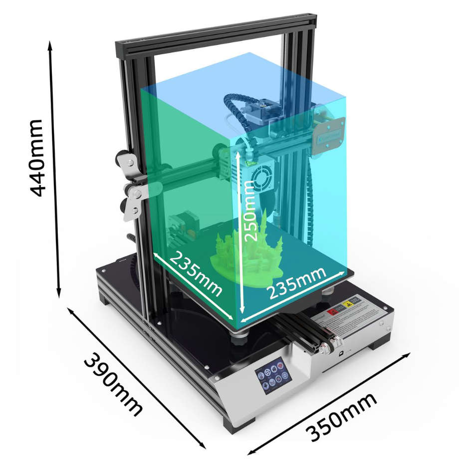 EasythreeD X7 3D Printer With FDM Print Technology - Silver / Black