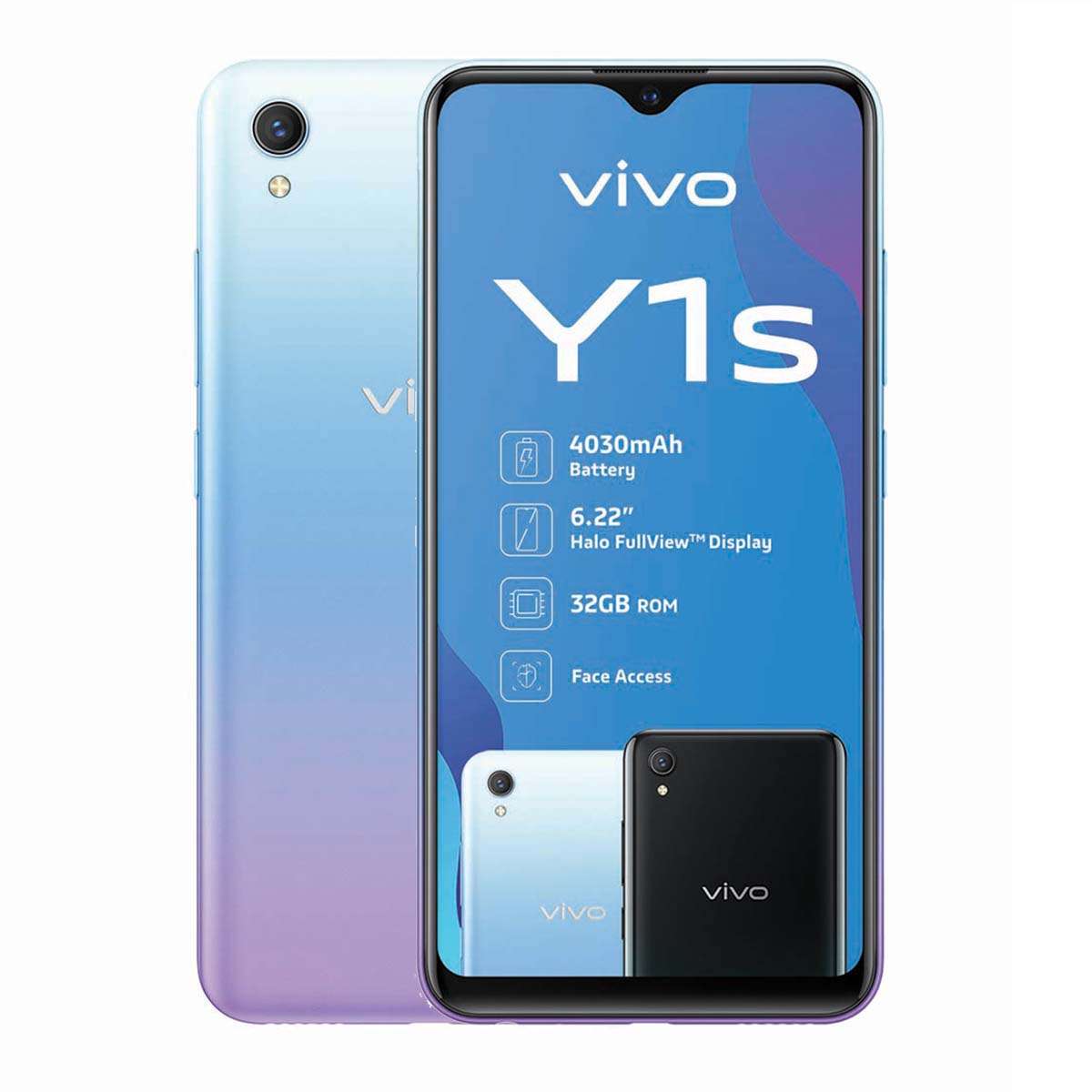 vivo Y1s 32GB Dual Sim - Aurora Blue