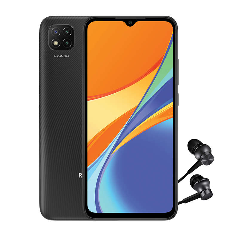 Xiaomi Redmi 9C Dual Sim 64GB + Mi In-Ear Headphones Basic - Midnight Grey