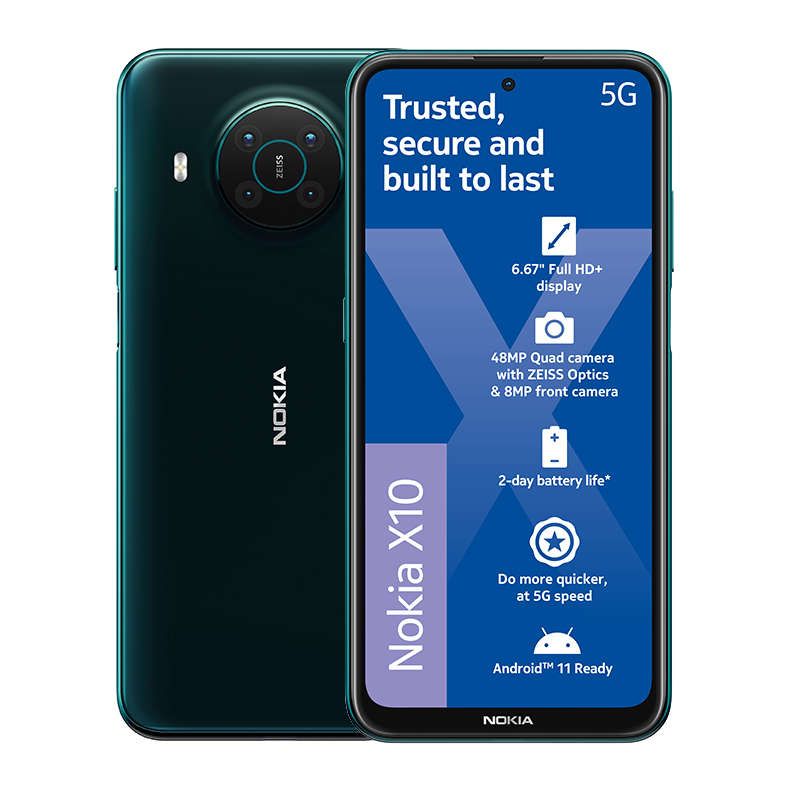 Nokia X10 5G Dual Sim 128GB - Green