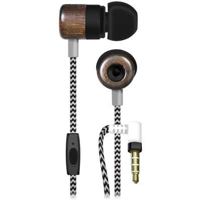 Maxell WUD-5 Wood Earphone with Microphone - Hip