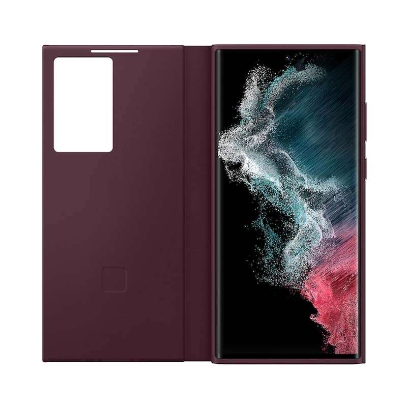 Samsung Galaxy S22 Ultra 5G Smart Clear View Case - Red