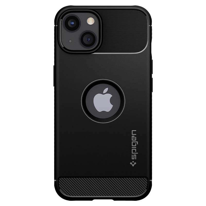 Spigen Apple iPhone 13 Rugged Armor Case - Matte Black