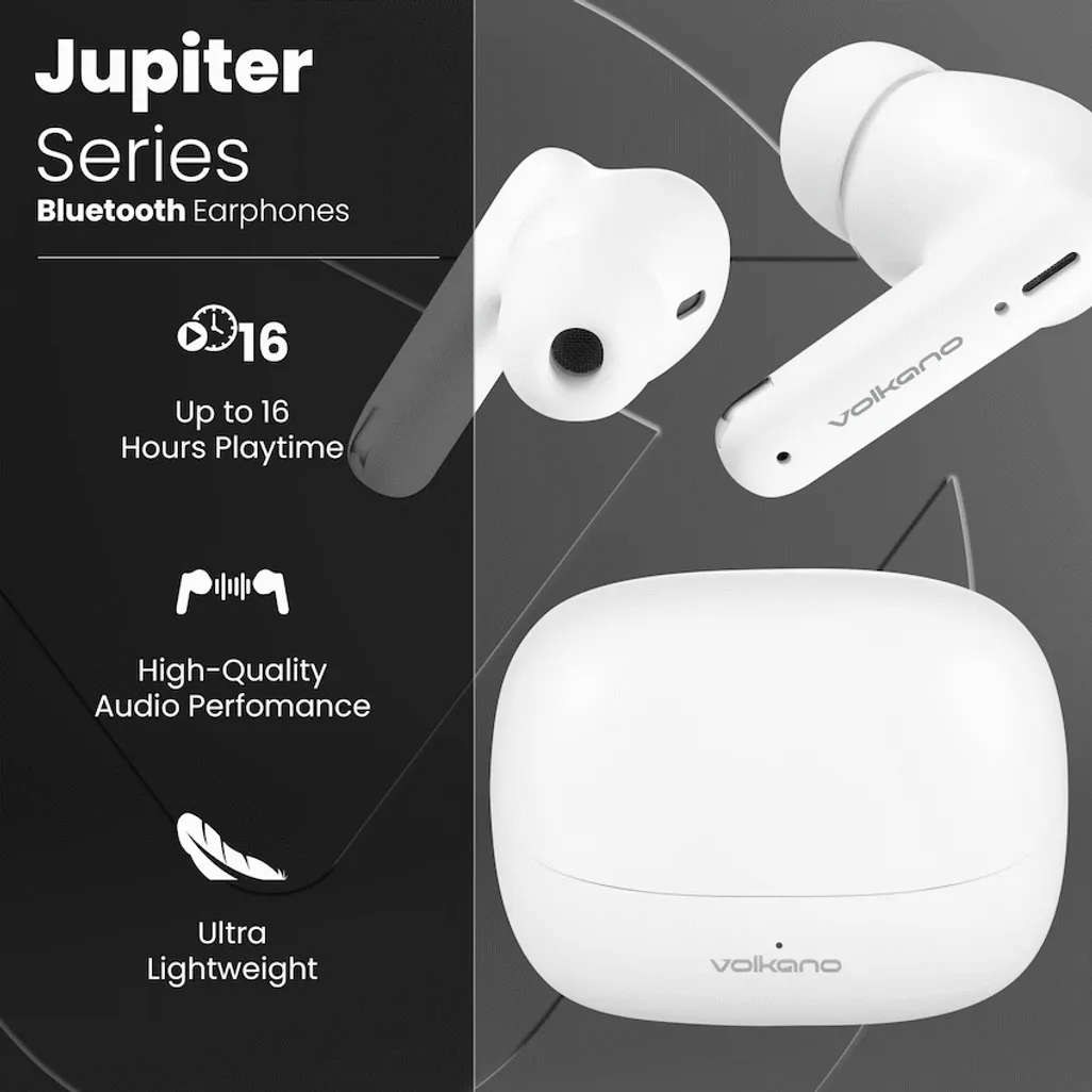 Volkano Jupiter Series TWS Earphones - White