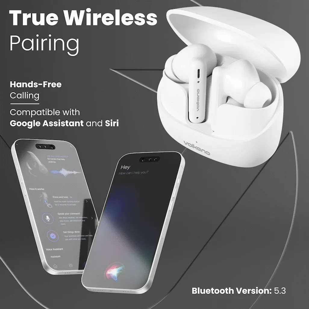 Volkano Jupiter Series TWS Earphones - White