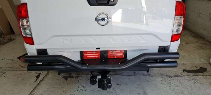 Nissan Navara Rear Step only D23 Facelift 2021- Black Stainless Steel excludes towbar Artav BS 17...