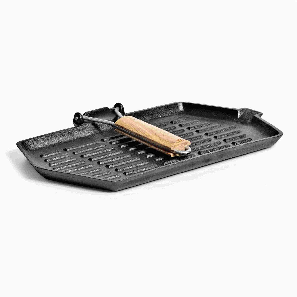 Campfire Frying pan Rectangle With Folding Handle (35cm)