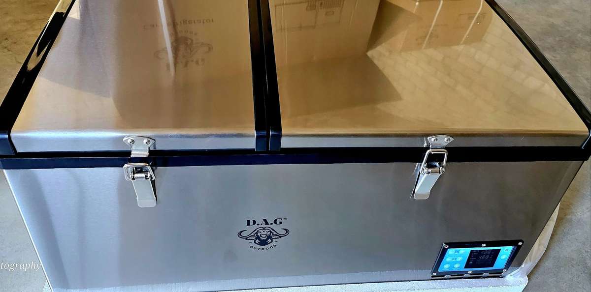 D.A.G 80L Camping Stainless Steel Double Door Fridge DAG