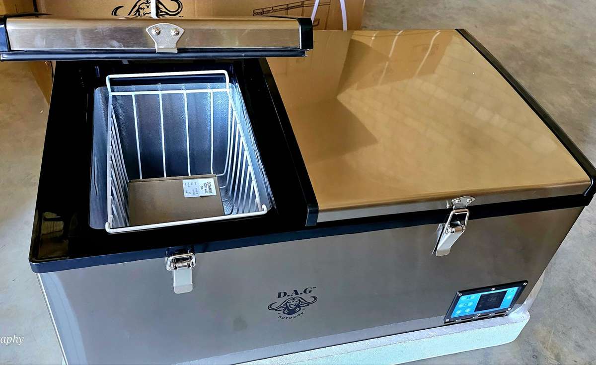 D.A.G 80L Camping Stainless Steel Double Door Fridge DAG