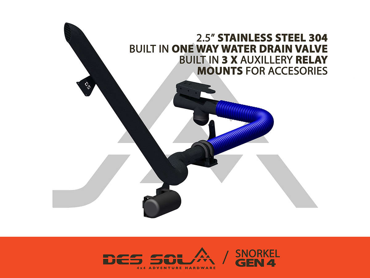 Des Sol Suzuki Jimny All Stainless Steel Snorkel  Gen 4